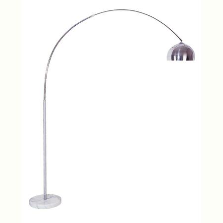 ESTALLAR Silver Metal Arched Floor Lamp, White ES3664709